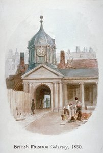 Tor zum alten British Museum Montague House, Bloomsbury, London, 1850 von James Findlay