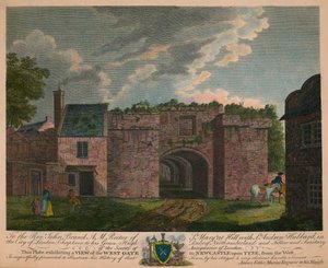 Ansicht des Westtors in Newcastle upon Tyne, um 1780