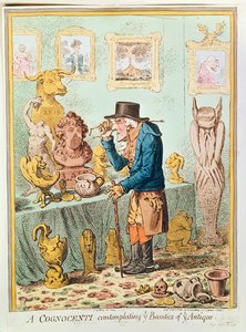 Ein Kenner betrachtet die Schönheiten der Antike, veröffentlicht von Hannah Humphrey, 1801