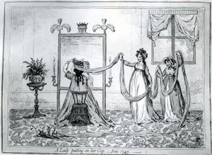 Eine Dame setzt ihren Hut auf, 1795