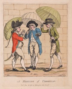 Ein Treffen von Regenschirmen, veröffentlicht 1782 von James Gillray