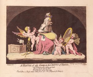 Eine Vestalin von 1793, die den Gürtel der Venus anprobiert