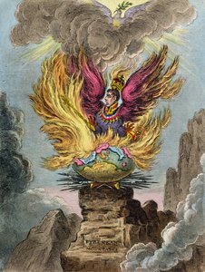 Apotheose des korsischen Phönix, veröffentlicht von Hannah Humphrey im Jahr 1808