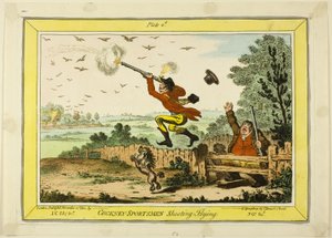 Cockney-Sportler schießen auf fliegende Ziele