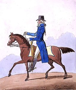 Reiterliche Eleganz, oder Ein edler Schotte, verwandelt von James Gillray