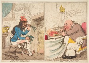 Französische Freiheit - Britische Sklaverei, 21. Dezember 1792 von James Gillray