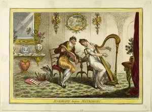 Harmonie vor der Ehe von James Gillray