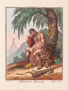 Herkules ruht sich aus von James Gillray
