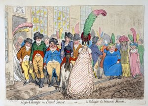 High Change in Bond Street oder la Politesse du Grande Monde, 1796 (handkolorierte Gravur)