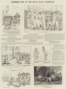 Humorvolle Kunst auf der Royal Naval Exhibition von James Gillray