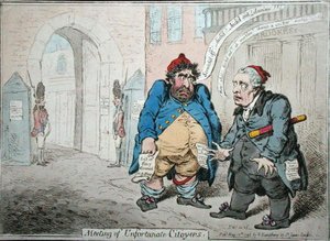 Treffen unglücklicher Bürger, veröffentlicht von Hannah Humphrey im Jahr 1798