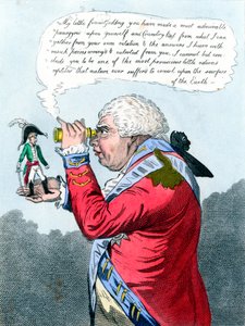 Napoleon und König Georg III als Gulliver und der König von Brobdingnag