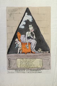 Geduld auf einem Denkmal, veröffentlicht von Hannah Humphrey 1791