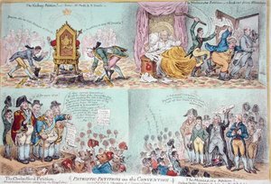 Patriotische Petitionen zur Konvention, veröffentlicht von Hannah Humphrey von James Gillray