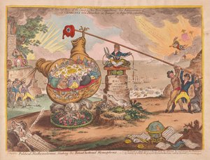 Politische Mathematiker schütteln die bretterbodigen Hemisphären, veröffentlicht 1807