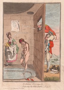 Sir Richard Schlimmer-als-Sly, entblößt den Hintern seiner Frau - O weh!, veröffentlicht 1782 von James Gillray