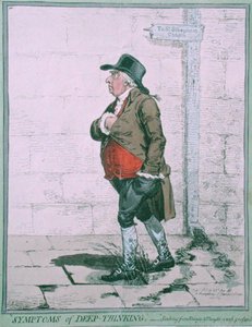 Symptome tiefen Nachdenkens, veröffentlicht von Hannah Humphrey im Jahr 1800