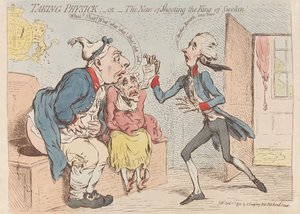 Medizin nehmen; - oder - Die Nachricht vom Schießen des Königs von Schweden! von James Gillray