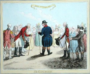 Die Esplanade, veröffentlicht von Hannah Humphrey im Jahr 1797 von James Gillray