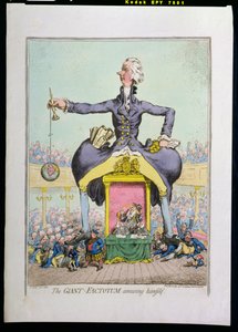 Der riesige Faktotum amüsiert sich, veröffentlicht von Hannah Humphrey im Jahr 1797 von James Gillray