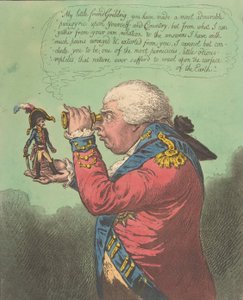 Der König von Brobdingnag und Gulliver. - Siehe Swifts Gulliver: Reise nach Brobdingnag, 26. Juni 1803