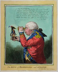Der König von Brobdingnag und Gulliver, veröffentlicht von Hannah Humphrey im Jahr 1803