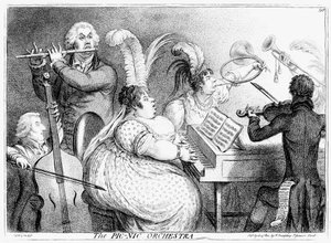 Das Picknick-Orchester, James Gilray, 1802 von James Gillray
