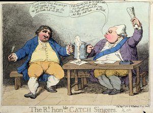 Die ehrenwerten Catch-Sänger, veröffentlicht von William Humphrey im Jahr 1783