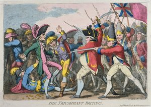 Die triumphierenden Briten, veröffentlicht von Hannah Humphrey, 1780 von James Gillray