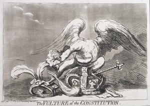 Der Geier der Verfassung, veröffentlicht von Hannah Humphrey im Jahr 1789