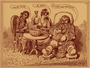 Die Verwüstungen des starken Getränks - Karikatur von James Gillray