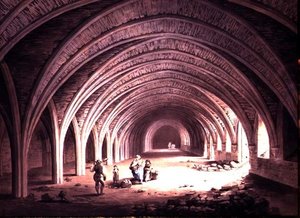 Der Kreuzgang in der Fountains Abbey von James Halfpenny