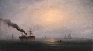 Nebliger Morgen an der Themse, ca. 1874 von James Hamilton