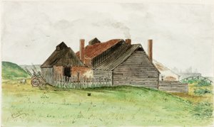 Hütte in der Nähe von Trow Rocks von James Henry Cleet