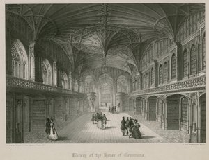 Bibliothek des House of Commons, entworfen von Thomas Hopper von James Henry Lynch