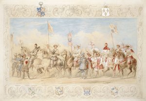 Walter Little Gilmour Esq., Der Schwarze Ritter und Hon. Edward Stafford Jerningham, Ritter des Schwans, 1839