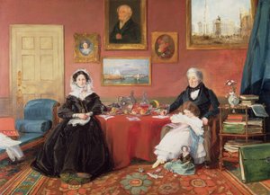 Die Familie Langford in ihrem Wohnzimmer, 1841