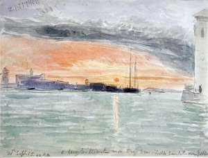 Die Zattere, Sonnenuntergang