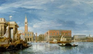 Ansicht des Molo und des Palazzo Ducale in Venedig von James Holland