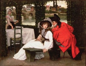 Ein Treffen in einem Flussufercafé, ca. 1869