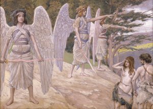 Adam und Eva aus dem Paradies vertrieben, 1896-1902