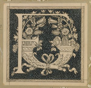 Buchstabe F, Illustration aus Das Leben unseres Herrn Jesus Christus