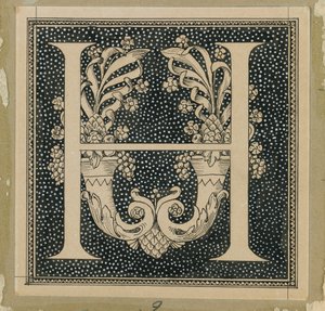 Buchstabe H, Illustration aus Das Leben unseres Herrn Jesus Christus