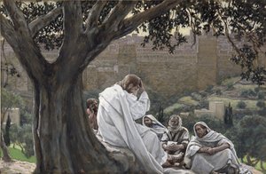 Christus sagt die Zerstörung des Tempels voraus, Illustration für Das Leben Christi von James Jacques Joseph Tissot