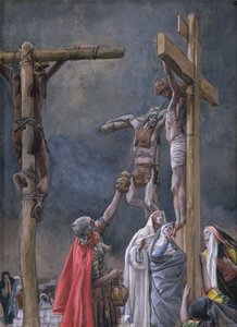 Mich dürstet. Der Essig wird Jesus gereicht, Illustration für Das Leben Christi
