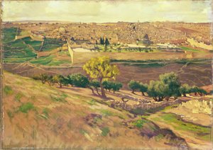 Jerusalem vom Ölberg aus, ca. 1886-96 von James Jacques Joseph Tissot