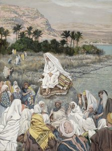 Jesus predigt am Seeufer, Illustration für Das Leben Christi, ca. 1886-96 von James Jacques Joseph Tissot