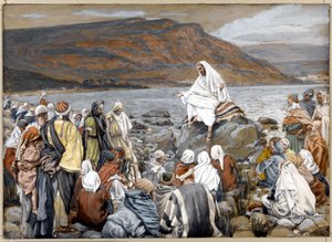 Jesus lehrt das Volk am Meer, Illustration für Das Leben Christi, ca. 1886-96 von James Jacques Joseph Tissot
