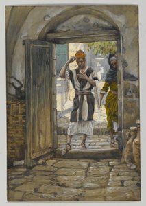 Beim Betreten des Hauses, grüßt es, Illustration aus Das Leben unseres Herrn Jesus Christus