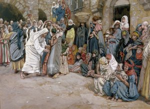 Lasset die Kinder zu mir kommen, Illustration für Das Leben Christi, ca. 1886-96